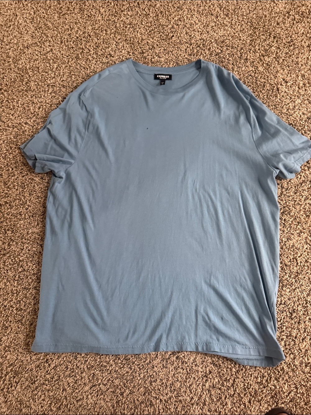 Express Men’s Short-Sleeve Crew Tee in Dusty Blue